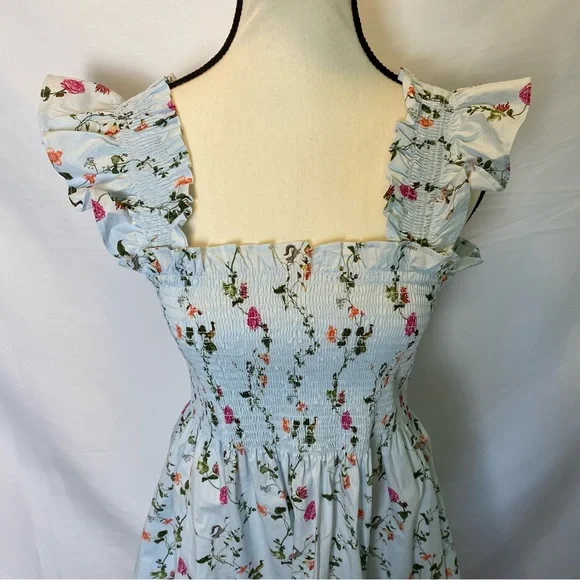 Hill House The Elizabeth Nap Dress Women’s Small in Pond Floral Mini Sundress - Picture 5 of 16